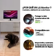Vista en perspectiva monitor LG IPS Full HD de 24" 24U411A-B